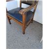 Image 2 : * Imperial Style Wooden Antique Chair w/Leather Seat - 25" x 36" Back Rest Height x 20" Deep - CANNO