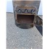 Image 4 : *** Antique Spencer Foundry Converted Barrel Cast Iron Stove - 28" Tall x 14" Wide - CANNOT SHIP, As