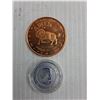 Image 2 : Copper US Zodiac Token & $20 Silver 2012 Canadian Coin - Cannot Guarantee Authenticity