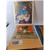 Image 3 : (4) Art Pieces- Virgin Mary, Blue Nose Ship, Pioneer Painting, Sask Wildlife Federation Calendar