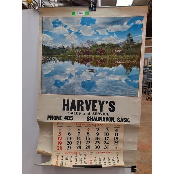 Harvey's Sales & Service 1958 Calendar