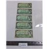 Image 1 : (5) 1967 $1 Canadian currency Notes