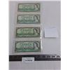 Image 1 : (4) 1954 $1 Canadian Currency Notes