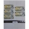 Image 1 : (5) 1973 $1 Canadian Currency Notes