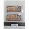 Image 1 : (2) 1954 $2 Canadian Currency Notes