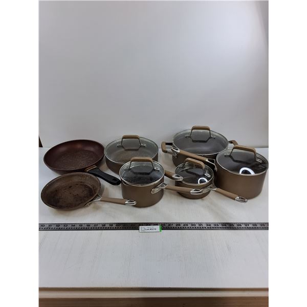 Set of Paderno 11-piece Cookware, Frying Pan - As is