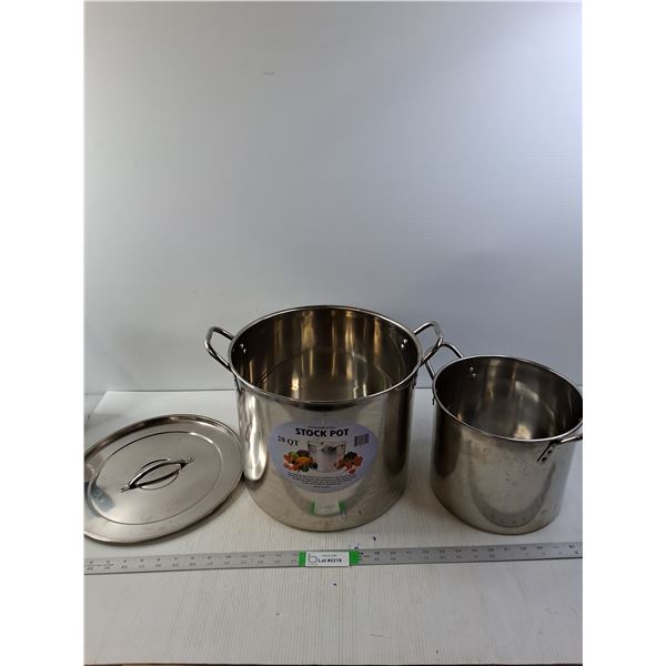 Stock Pot 20 QT and Smaller Stock Pot (no lid)