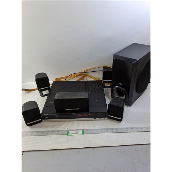 RCA 5 Speaker and Sub Setup with 5 Disc CD Player