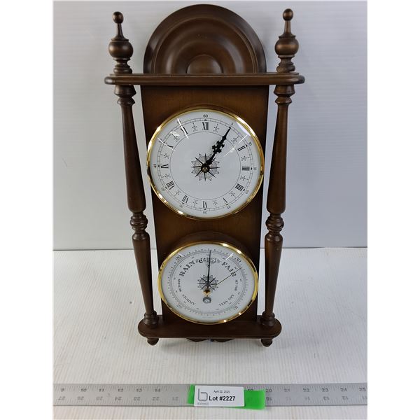 Wall Mount Clock and Barometer