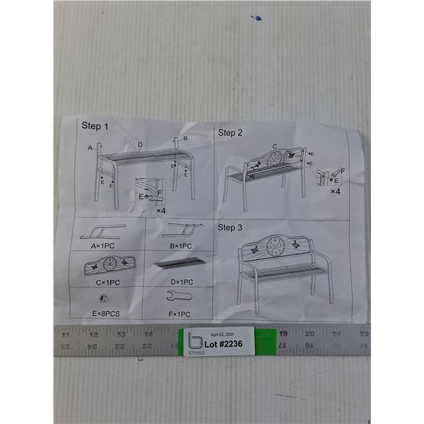 *Metal Decorative Bench