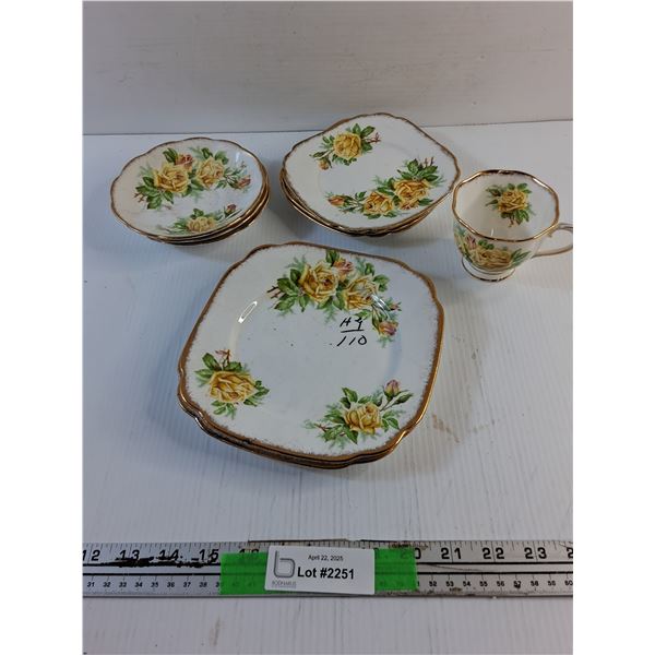 Royal Albert Bone China Plates, Saucers and Tea Cup