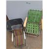 Image 2 : *(2) Folding Chairs and Plastic Tote - Cannot Ship