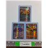 Image 1 : (3) Pokémon Charizard Ex Holographic Trading Cards - Authenticity Not Guaranteed