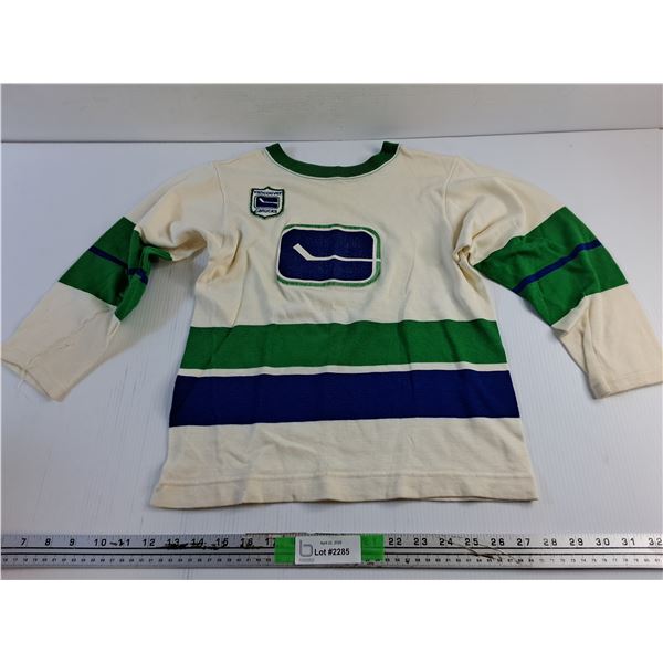 Vintage 1960s Vancouver Canucks Youth Size Hockey Jersey
