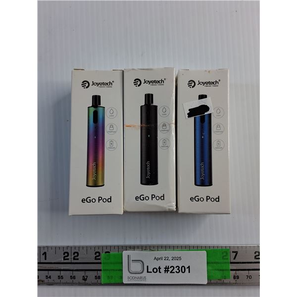 (3) Joyetech Ego Vape Pods - New, 19+