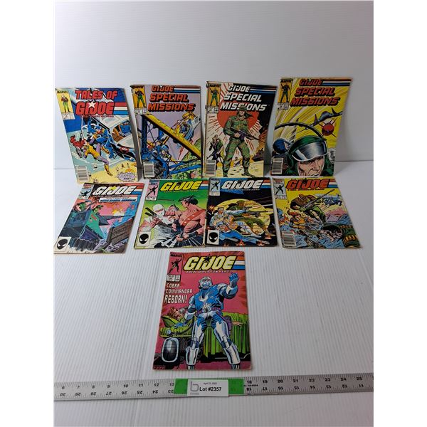 (9) Vintage G.I. Joe Comics