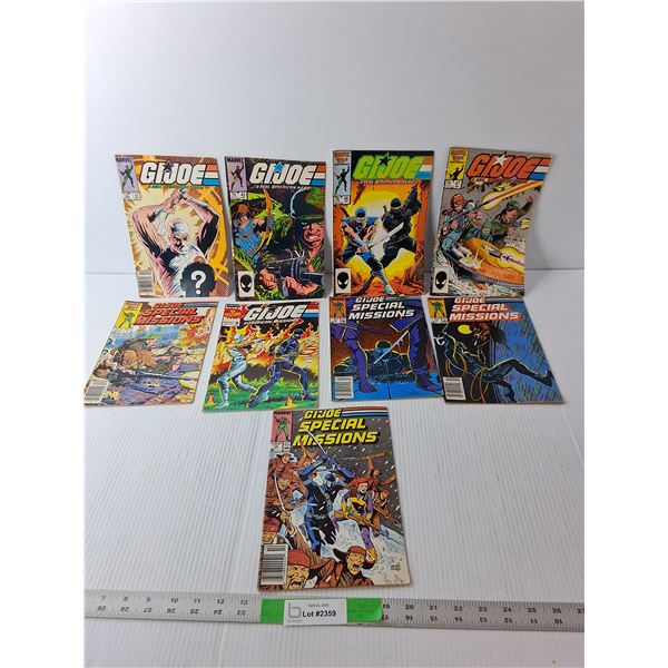 (9) Vintage G.I. Joe Comics