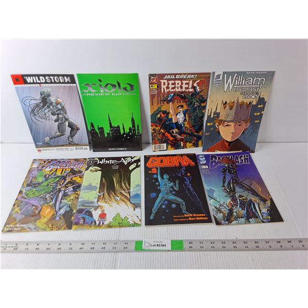 (8) Comics- Backlash, Cobra, White Ash, Misc.
