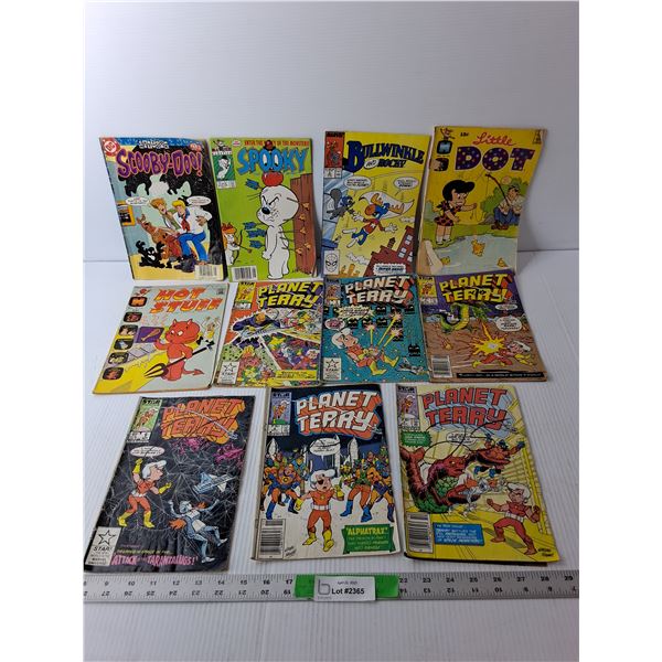 (11) Vintage Comics- Scooby Doo, Planet Terry, Bullwinkle & Rocky, Misc.