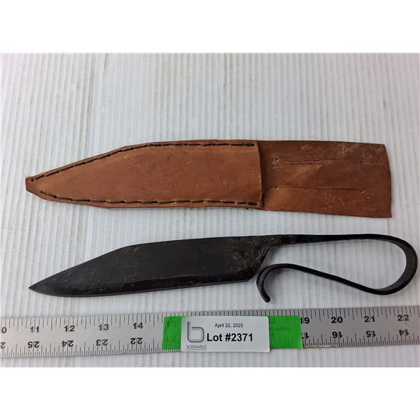 Black Metal Knife with Case 11.75" Long