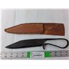 Image 1 : Black Metal Knife with Case 11.75" Long