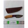 Image 1 : Wood/Purple Accent Knife with Case 6.5" Long