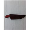 Image 2 : Red & Blue Wood Knife with Case 7.25" Long