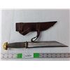 Image 1 : Viking Style Knife with Metal Handle & Case 15" Long