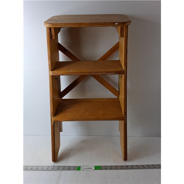 3 Tier Wooden Step Stool, Pickup Preferred