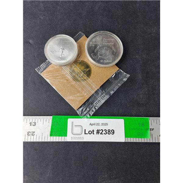 (3) Canadian Olympic Coins- 1976 & 2002