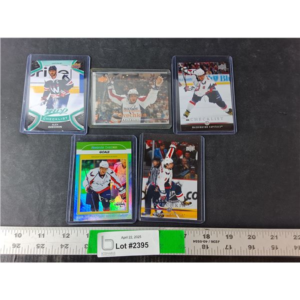 (5) Alexander Ovechkin Hockey Cards- O Pee Chee, Upper Deck.  Cannot Authenticate
