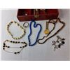 Image 3 : Jewelry Case with Jewelry- Necklaces, Bracelet, Watches, Misc.