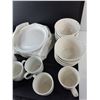 Image 2 : Ceramic Dishware Set- Plates, Bowls, Cups- Sets of 8-  AS IS
