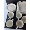 Image 3 : Ceramic Dishware Set- Plates, Bowls, Cups- Sets of 8-  AS IS