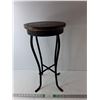 Image 1 : Metal Stool with Wooden Seat 22.75" Tall Cannot Ship
