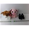 Image 1 : (2) Animal Stuffies Up to 10" Tall & Boys' Lightup Skechers Shoes-10.5