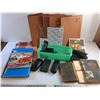 Image 1 : Folders, Vintage Books, Glasses Cases, Tupperware Container, Phone Case and Misc