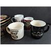 Image 2 : Currier & Ives Tin Box and (4) Ceramic Mugs