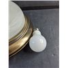 Image 3 : Ceiling Light Fixture and Light Bulb - As Is