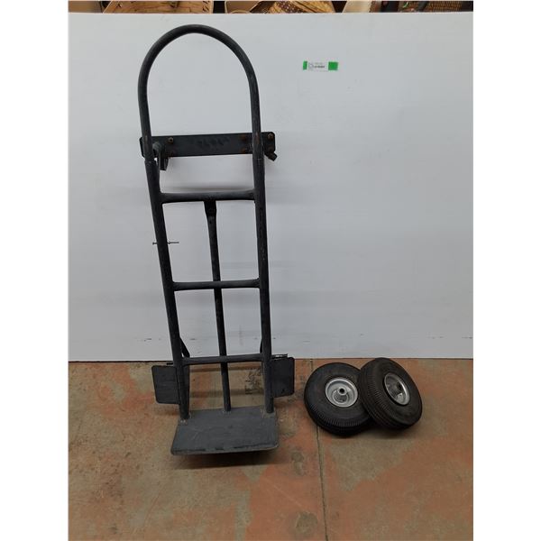 *(2) Pneumatic Wheels - 4.10/3.50-4 and Dolly - Cannot Ship