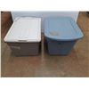 Image 2 : (2) Storage Totes with Lids - Pick up.  23 x 18 x 16"