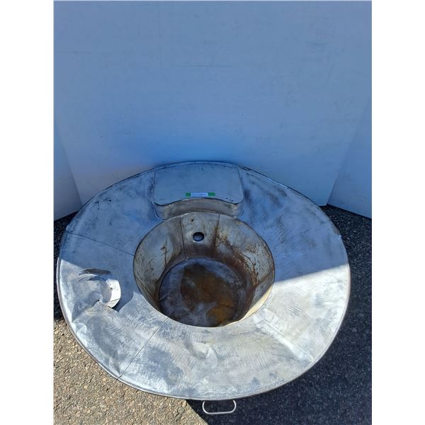 *** Vintage Galvanized Steel Foot/Child Bath - 36" x 13" - CANNOT SHIP, As Is