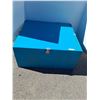 Image 1 : *** Wooden Teal Storage Crate - 39" x 35.5" x 18" - CANNOT SHIP, As Is