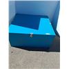 Image 2 : *** Wooden Teal Storage Crate - 39" x 35.5" x 18" - CANNOT SHIP, As Is