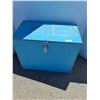 Image 1 : *** Wooden Light Blue Storage Crate - 32.5" x 18.5" x 26.5" - CANNOT SHIP, As Is