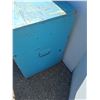Image 5 : *** Wooden Light Blue Storage Crate - 32.5" x 18.5" x 26.5" - CANNOT SHIP, As Is