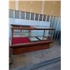 Image 1 : *** Antique Wood & Glass Display Case - (Some Glass Missing, All Mirrored Doors There) - 70" x 28" x