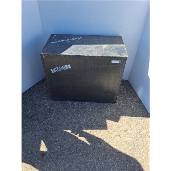 *** Wooden Black Storage Crate - 32.5" x 18.5" x 26.5" - CANNOT SHIP, As Is