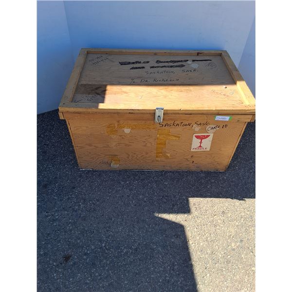 Wooden Storage Crate - 38.5" x 19.5" x 26.5" - CANNOT SHIP, As Is