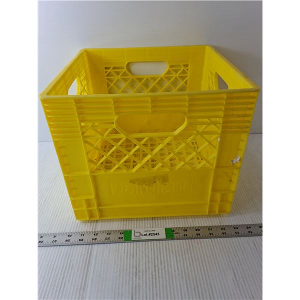 Dairyland Yellow Milk Crate